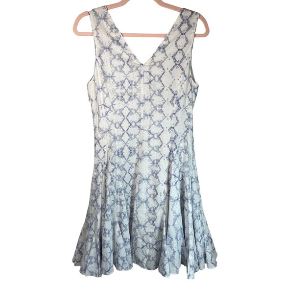 Rebecca Taylor Snake Skin Cotton Fit And Flounce Summer Sundress Size‎ 4 - Picture 2 of 12